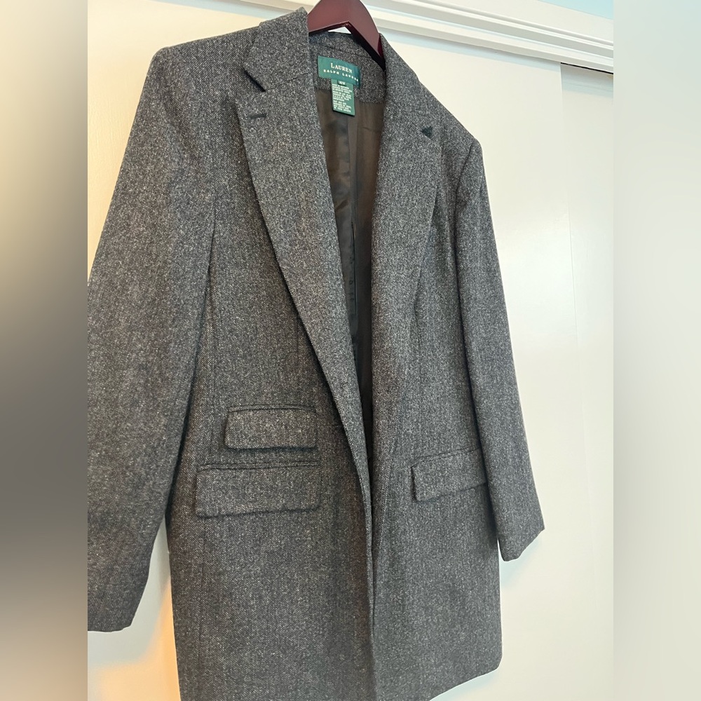 Vintage Ralph Lauren Tweed Blazer, 16W, 100% wool